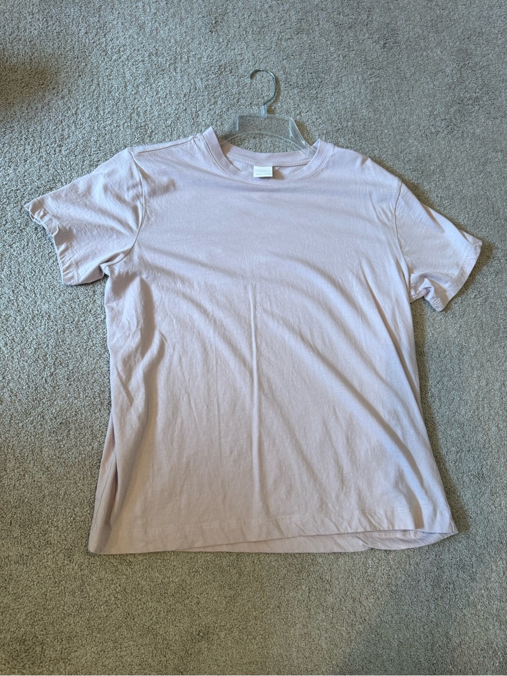 H&M Classic Lightweight Crewneck Tee in Pale Lilac, medium